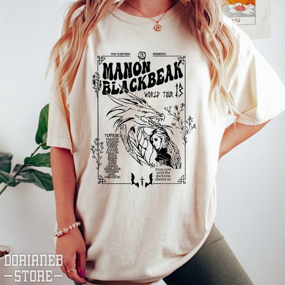 Comfort Colors Manon Blackbeak Throne of Glass Shirt, Merch Rowan Whitethorn Cre - Picture 2 of 7